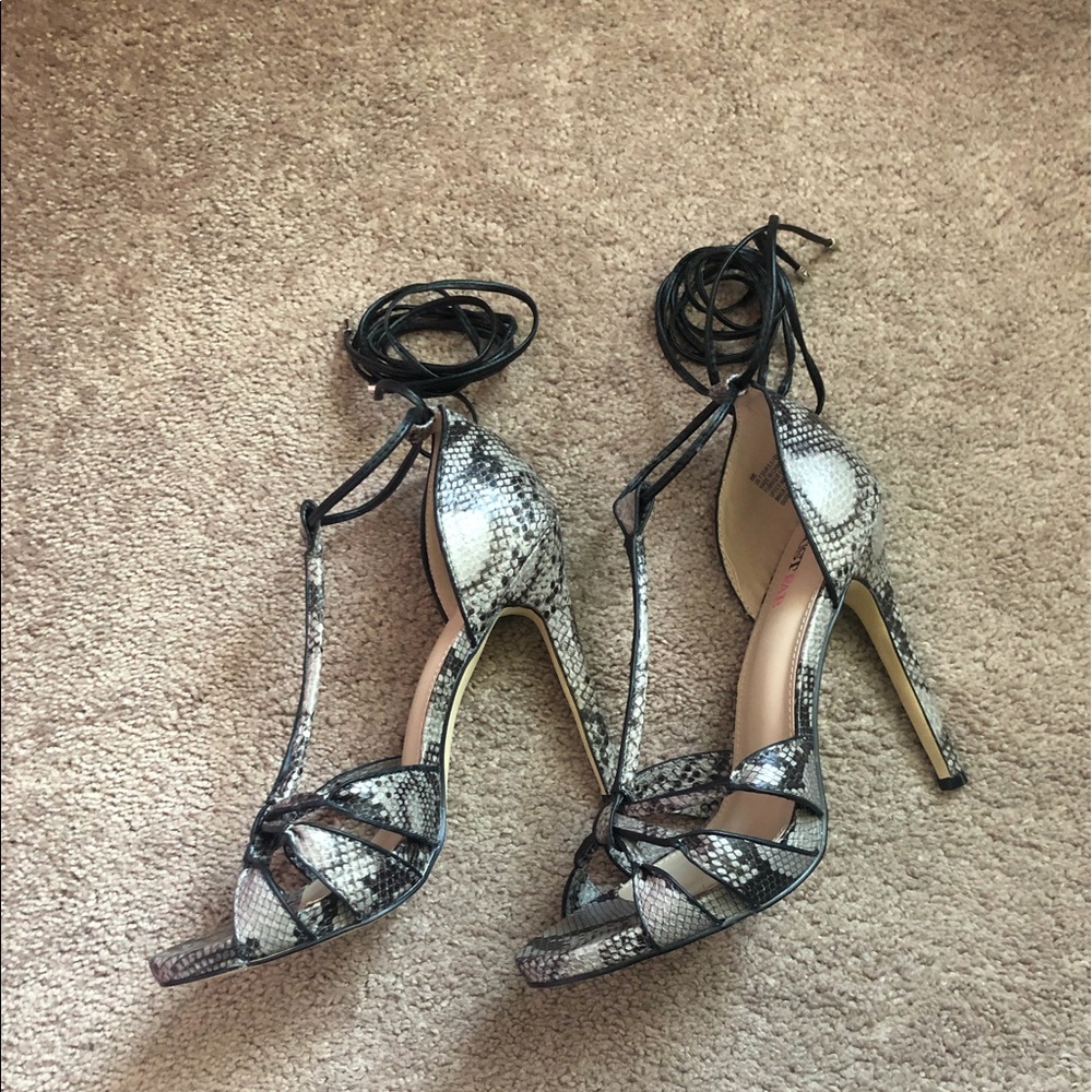 Snake Print Heels